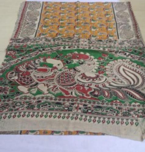 KALAMKARI PRINTED COTTON SAREE